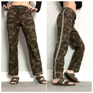 Abercrombie Camo Straight Ankle Pants High Rise 100% Cotton Small Size 4 / 27